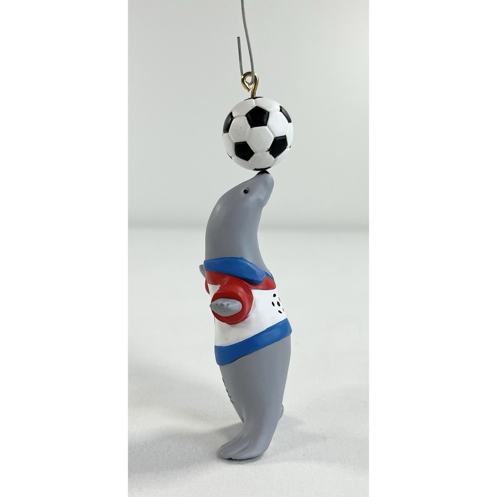Vintage 1995‎ Hallmark "Perfect Balance" St. Nicks Soccer Seal Ornament Sports - Picture 4 of 11